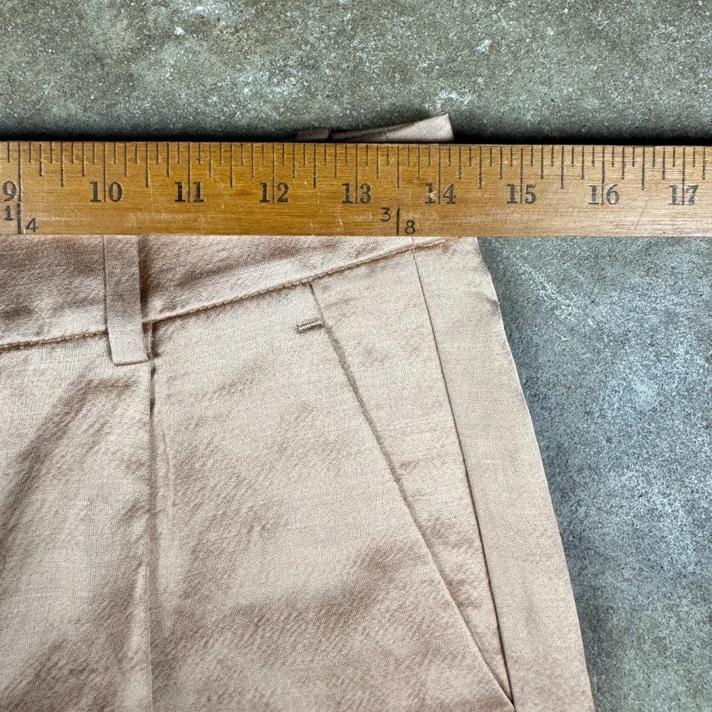 Banana Republic Brigitte‎ Wide Leg Satin Pant Women's 2 Casita Pink Linen Blend